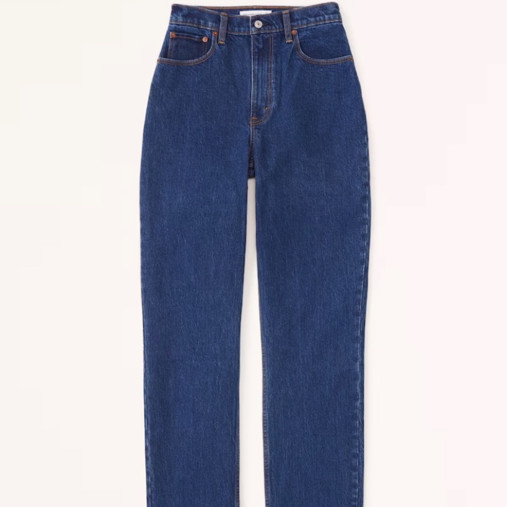 Abercrombie & Fitch Curve Love Ultra High Rise 90s Straight Jean